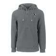 thumbnail image 2 of Men's Cutter & Buck Gray Atlanta Falcons Throwback Roam Eco Half-Zip Recycled Pullover Hoodie, 2 of 3