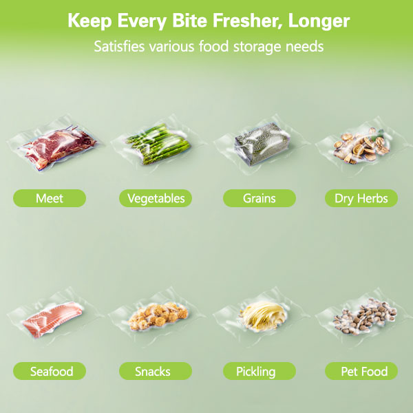 Vacuum Sealer Machine + 10 Vacuum Bags, Fast-Compact/Multi-Functional Food Vacuum Sealer with External Vacuum System