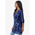 thumbnail image 4 of Roaman's Women's Plus Size Cotton Ultimate Long Sleeve V-Neck Tunic, 4 of 6