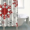 thumbnail image 4 of Red Christmas Bath Curtain,Rustic Farmhouse Holiday New Year Bathroom Curtain Suitable Bathroom Curtains for Dorm Bathroom Decor Christmas, 4 of 5