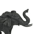thumbnail image 5 of 14" x 10" Black Polystone Elephant Sculpture, by DecMode, 5 of 9
