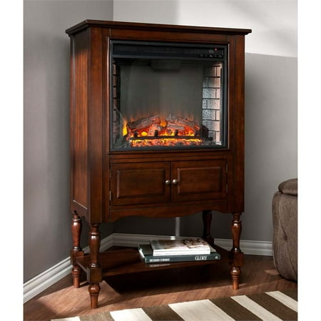 Southern Enterprises Providence Electric Fireplace Tower in Mahogany