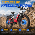 thumbnail image 6 of Seemoon 4OOOW Dual Motor Fat Tire Electric Dirt Bike 52V 20Ah Removable Battery 38 MH 160Nm 26 x 4 inch Long Range Hydraulic Brakes for Adults, 6 of 9