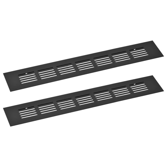 2 Pack Rectangle Ventilation Grille Aluminum Alloy Mesh Air Vent Cover, 300x50mm