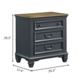 thumbnail image 2 of Roundhill Furniture Clelane Wood Bedroom Set Panel King Bed and 2 Nightstands, 2 of 12