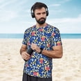 thumbnail image 4 of Wukai Cute Popcorn Print Men's Short-Sleeved Mesh T-Shirt,Quick-Dry Short Sleeve Workout T-Shirt-Medium, 4 of 8