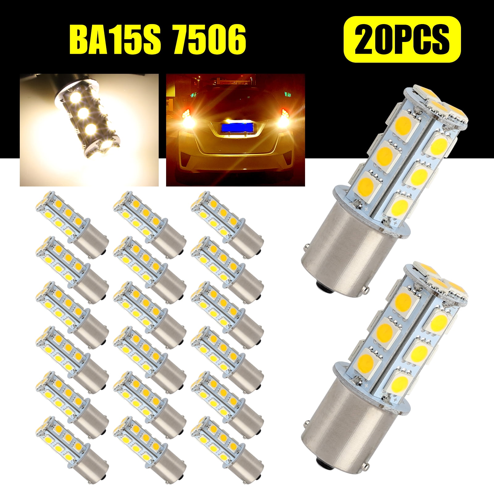 2-1156 Single Function 27 SMD Tower 12 volt LED Cool White BA15S