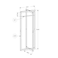 thumbnail image 3 of Coat Rack, Hall Tree, Free Standing, Hanging Bar, Entryway, 72"H, Bedroom, Metal, White, Contemporary, Modern, 3 of 5