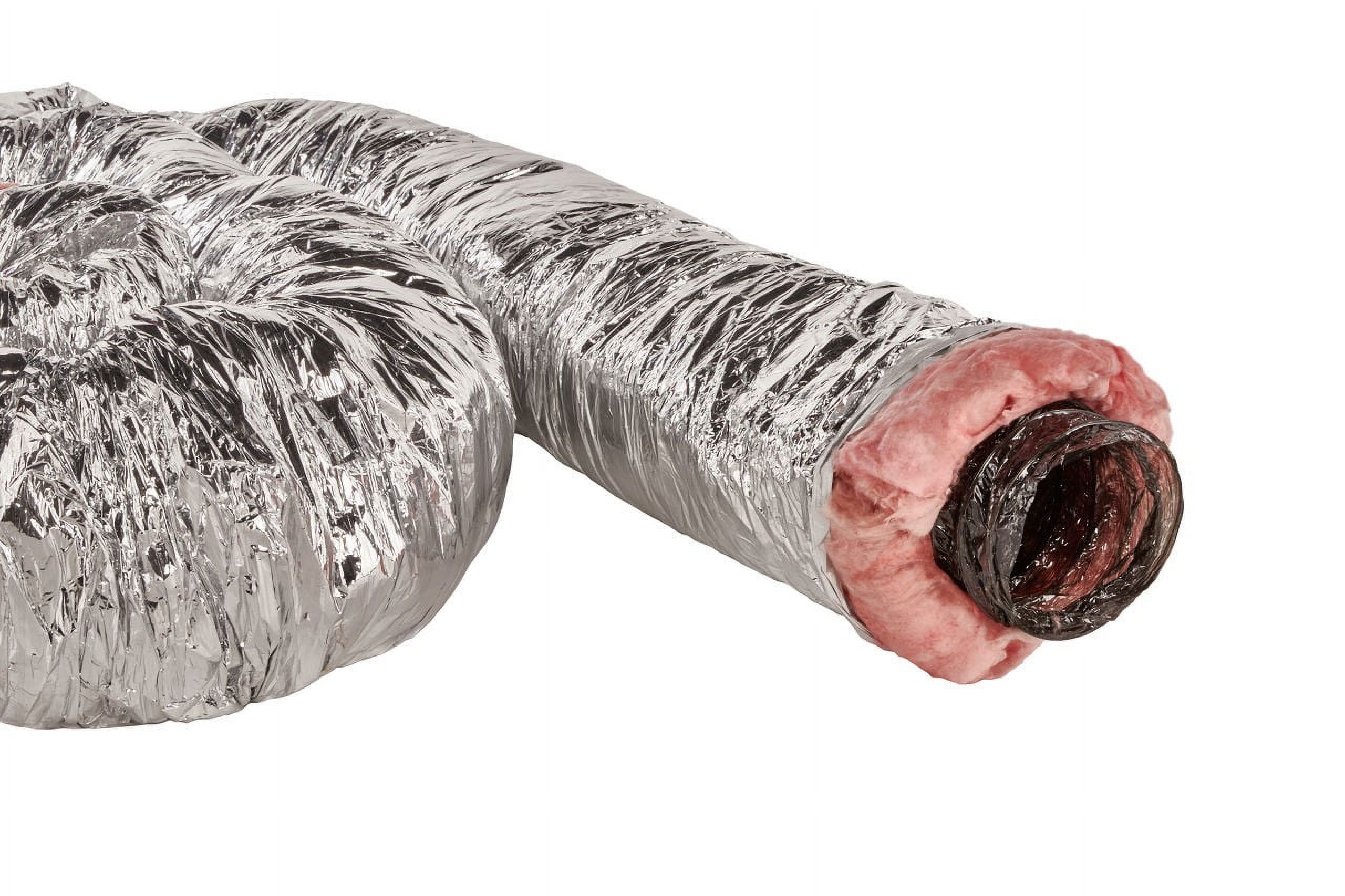 Master Flow F6IFD4X300 Insulated Flexible Duct, 4 in, 25 ft L 