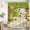 Vert 11, variante sur Rideau de Douche Style Campagnard Paysage Naturel Italien Fleur de Glycine Feuille Verte Arche Paysage de Ville Méditerranéenne Ensemble de Salle de Bain en Polyester avec Crochets 70Wx70H Pouces