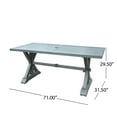 thumbnail image 4 of Garret Outdoor Outdoor Aluminum 7 Piece Dining Set with Cushion, Dark Gray/Light Gray, 4 of 13