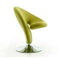thumbnail image 2 of Manhattan Comfort Curl Contemporary Fabric Swivel Accent Chair in Green, 2 of 2
