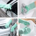 thumbnail image 6 of Silicone Dishwashing Gloves, Pet Grooming Rubber Scrubbing for Dishes, Sponge Wash Cleaning with Scrubbers (13.6" L), 6 of 8