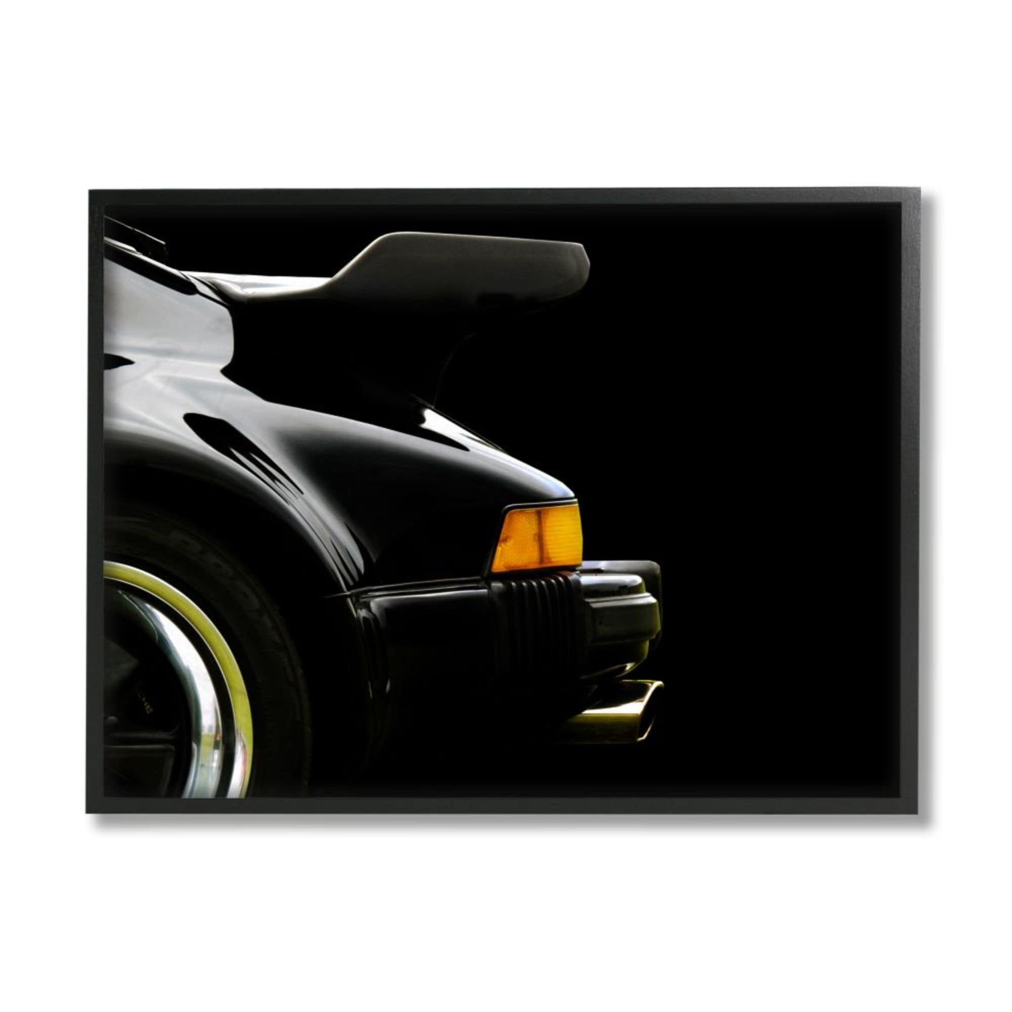 Stupell Industries Modern Sports Car Rear View Detail Black Orange Design by Clive Branson