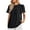 Black, variant on Vedolay Dressy Tops For Women Women's Summer Casual Short Sleeve Tops Cute Pleated Tunic T-Shirt,Black S