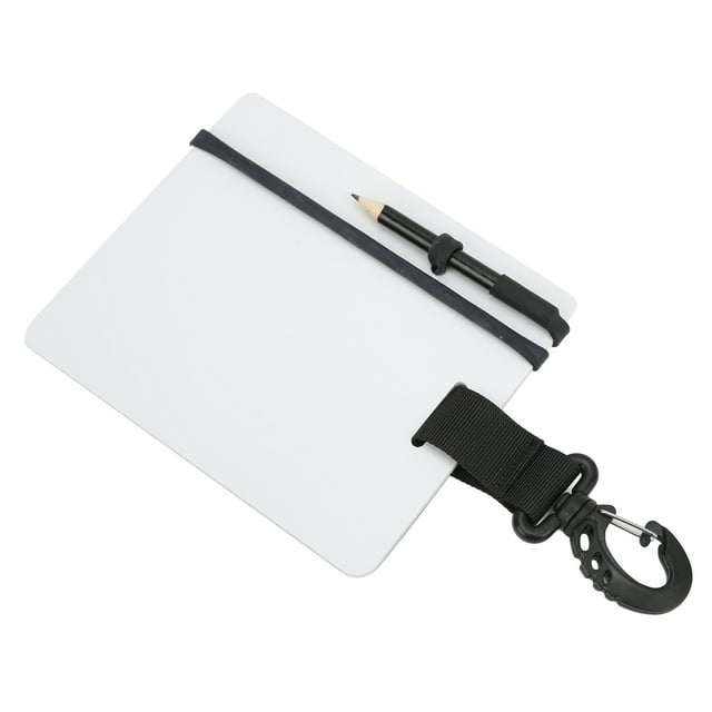 Underwater Writing Slate Diving Wordpad Gear Board Dive Write Board with Pencil for Diving Swimming Writing 360 Rotating Buckle
