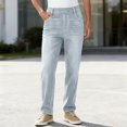 thumbnail image 2 of Inleife Imitation Denim Pant for Women Fashion Ladies Solid Color Elastic Waist Pockets Length Pants False Jeans, 2 of 6