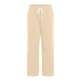 thumbnail image 3 of GHSOHS Mens Casual Cargo Sweatpants Fleece Lined Joggers Pants High Waisted Drawstring Relaxed Fit Cargo Sweat Pants Sports Trousers, 3 of 6