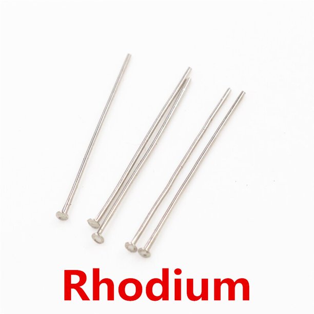 200 unids/lote 16 20 25 30 35 40 45 50mm alfileres de cabeza plana color oro/plata/alfileres de rodio para accesorios de joyería que hacen suministros DIY Tan Jianjun unisex