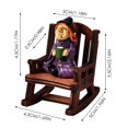 thumbnail image 4 of Ghostly Halloween Necessity Rocking Chair With Mysterious Spirit In Black Robes Resin Collectible, 4 of 7