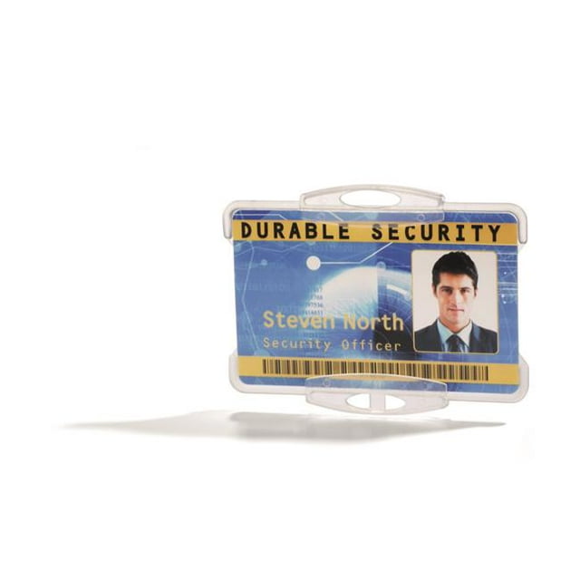 Produits de Bureau Durables 891819 Porte-Cartes d'Identité Style Ouvert, Transparent - Boîte de 10