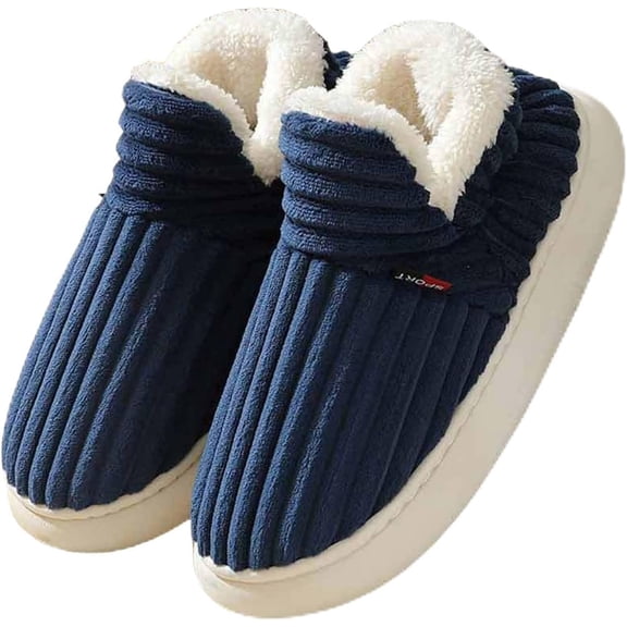 Winter Warm Plush Unisex Slipper Booties - Anti-Slip Thick Sole, Cozy Indoor & Outdoor