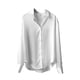 thumbnail image 4 of Blusa de mujer Camisa holgada de manga larga de satén Retro Girl Casual Top, Blanco, 3L Advancent AP001166-12B, 4 of 7