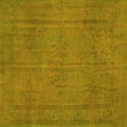 thumbnail image 1 of Ahgly Company Machine Washable Indoor Square Persian Yellow Traditional Area Rugs, 8' Square, 1 of 4