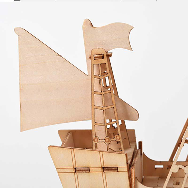 New Handmade  Sailing Ship Toys 3D Wooden Puzzle Toy Boat Model Wood Craft Kits 