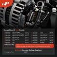 thumbnail image 3 of A-Premium 14.8V Alternator Voltage Regulator Compatible with Ford F-150, F-250 F-350 F-450 F-550 Super Duty, E-150 E-350 Club Wagon, E-250 Econoline, E-450 Super Duty & Lincoln Navigator, Blackwood, 3 of 6