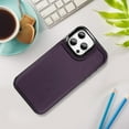 thumbnail image 4 of KOMI pour iPhone 16 Pro Max Étui Mural avec Porte-Cartes, Cuir PU Premium avec Support, Fentes pour Cartes, Protection Antichoc Robuste, Étui à Rabat pour Apple iPhone 16 Pro Max 6.9 Pouces, Violet Foncé, 4 of 5