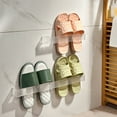 thumbnail image 1 of Punch-Free Slipper Rack Strong Bearing Organizer with Quick Drainage for Wall-Mounted Slippers, 1 of 8
