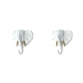 thumbnail image 1 of Yuarrent Percha con forma de animal Color sólido Perchero lindo sin perforaciones Sombrero Gorra Gancho Perchero Oro Blanco Tipo 2 2Conjunto, 1 of 6