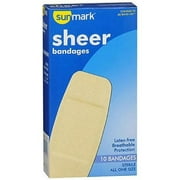 Sunmark Sterile Sheer Bandages, One Size, 10 Count