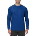 thumbnail image 2 of Mens UPF 50+ UV Sun Protection Shirts Outdoor Long Sleeve for Fishing Hiking Swimming Running Blue L, 2 of 4