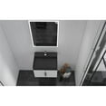 thumbnail image 6 of Amazon 24" White Wood Floating Vanity Black Top and Chrome Trim, 6 of 20