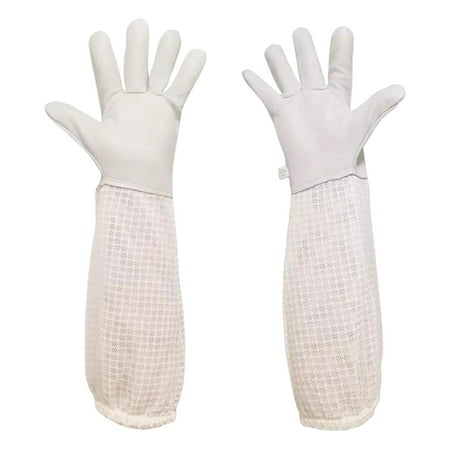 

Bee Keeping Gloves for Men Woman|Bee Gloves Goatskin Beekeeping Gloves Protect from Honey Bee Stings Beekeeper Gloves with Ventilated Canvas Long Sleeves Elastic Cuffs Vented