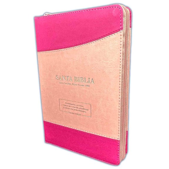 Biblia para Mujer Letra Grande 12 puntos con Cierre RV1960 con indice - Examiname, oh Dios