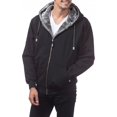 thumbnail image 5 of Pro Club Men's Heavyweight Pile Full Zip Hoodie BLKGRY-S, 5 of 5