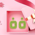 thumbnail image 2 of Pendientes con cuentas Exquisitos Bohemian Talla Crafts Hoop Pendiente Joyería Decoración Tejido Ear Drops Día de San Valentín Día amarillento Verde Inevent AP008652-07, 2 of 5