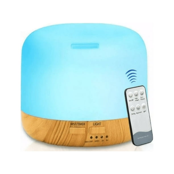 Difusor De Aromaterapia Humidificador Blanco Luz Led C/ 6 Aceite Esenciales