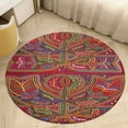 thumbnail image 6 of Mola De Panama Flower Round Carpet Circle Rug Outdoor Patio Area Rug Washable Large Area Rugs Hallway Room Decor Fitness Mats, 6 of 8