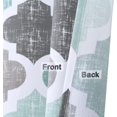 thumbnail image 4 of CAROMIO 72" x 72" Shower Curtain Geometric Quatrefoil Patterned Modern Poly-Cotton Farmhouse Blackout Fabric Shower Curtain, Aqua/Gray, 4 of 7