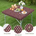 thumbnail image 4 of Red Bigfoot and Heart Pattern Square Fitted Tablecloth with Elastic Edge,Square Table Cover,Washable Elastic Table Cover for Home Kitchen Party Decor 34"x34", 4 of 6