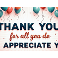 thumbnail image 4 of Decorative Design Thank You Banner Balloon Decoration Appreciation Banner Colorful Theme for Employee Recognition Corporate Events Gratitude Parties, 4 of 7