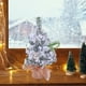 thumbnail image 1 of Fiudx Ofertas del día Pequeño árbol de Navidad Mini árbol de Navidad Mini pinos Árbol de cepillo de botella Árbol falso con base de madera para decoración de mesa, 1 of 6