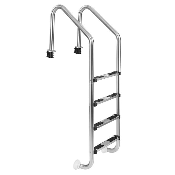 Topbuy 4-step swimming pool ladder inground stainless steel non-slip non-skid steps entry & exit system climb