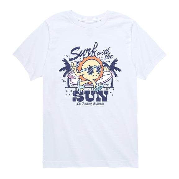Instant Message - Surf With the Sun Short Sleeve Graphic T-Shirt