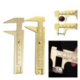 thumbnail image 2 of Portable Retro Brass Vernier Caliper 0-80mm Sliding Measuring Gauge Pocket Size Ruler Tool, 2 of 7