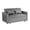 Dark Gray, variant on Dark Gray Velvet 2-Seater Pull-Out Sleeper Sofa Bed for Living Room, 54 Convertible Sofa with Adjustable Backrest
